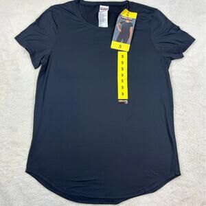 Kirkland Signature Women’s Black Active Tee Short Sleeve Stretch Top Sz Small